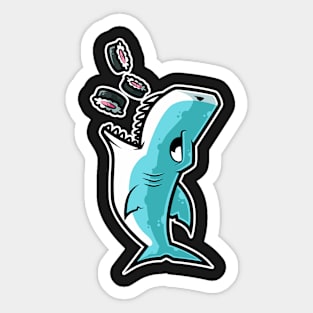 Shark Sushi Nigiri Kawaii Neko Anime Japanese graphic Sticker